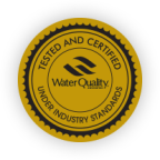 Sello Gold Seal de la Water Quality Association, otorgado a Enagic USA: Tested and Certified under Industry Standards